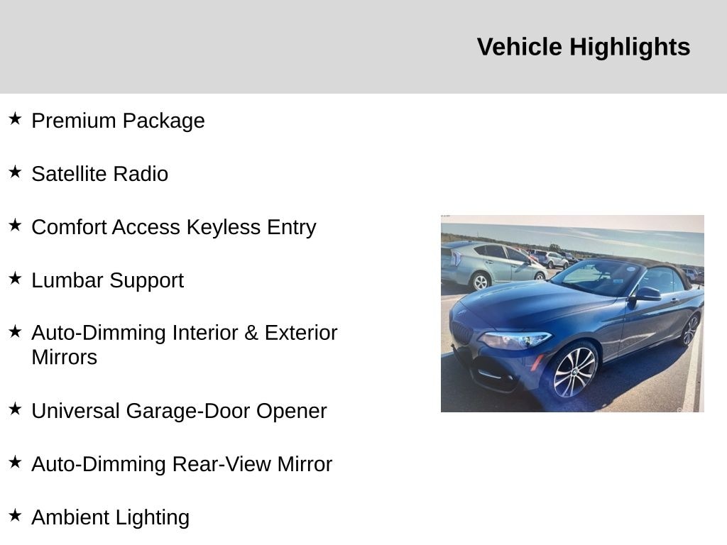 Used 2016 BMW 2 Series 228i Convertible