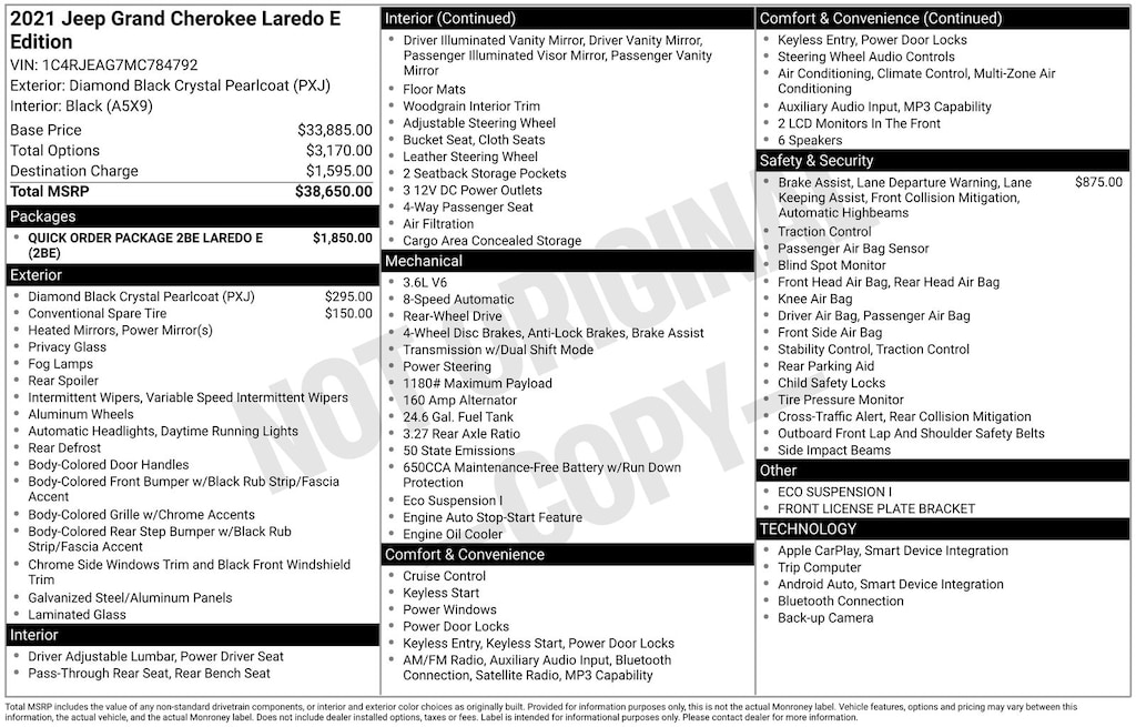 Used 2021 Jeep Grand Cherokee Laredo E SUV