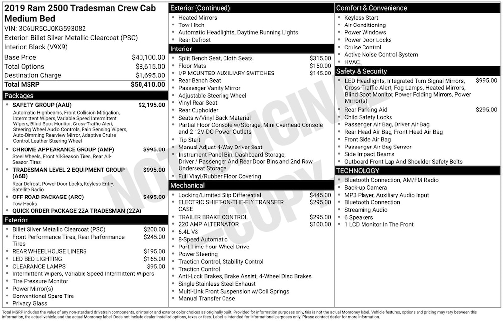 Used 2019 Ram 2500 Tradesman Truck