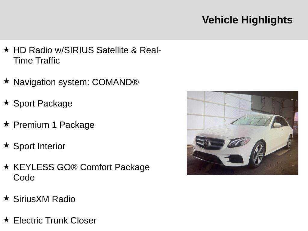 Used 2019 Mercedes-Benz E-Class E 300 Sedan