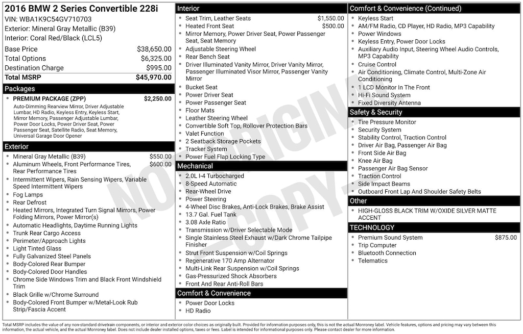 Used 2016 BMW 2 Series 228i Convertible