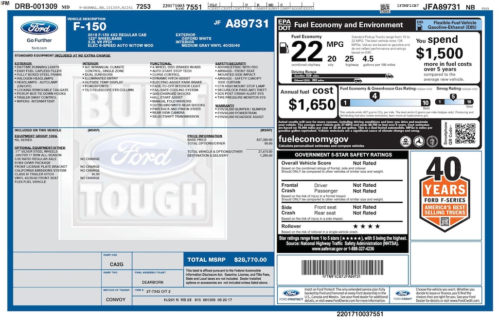 Used 2018 Ford F-150 XL Truck