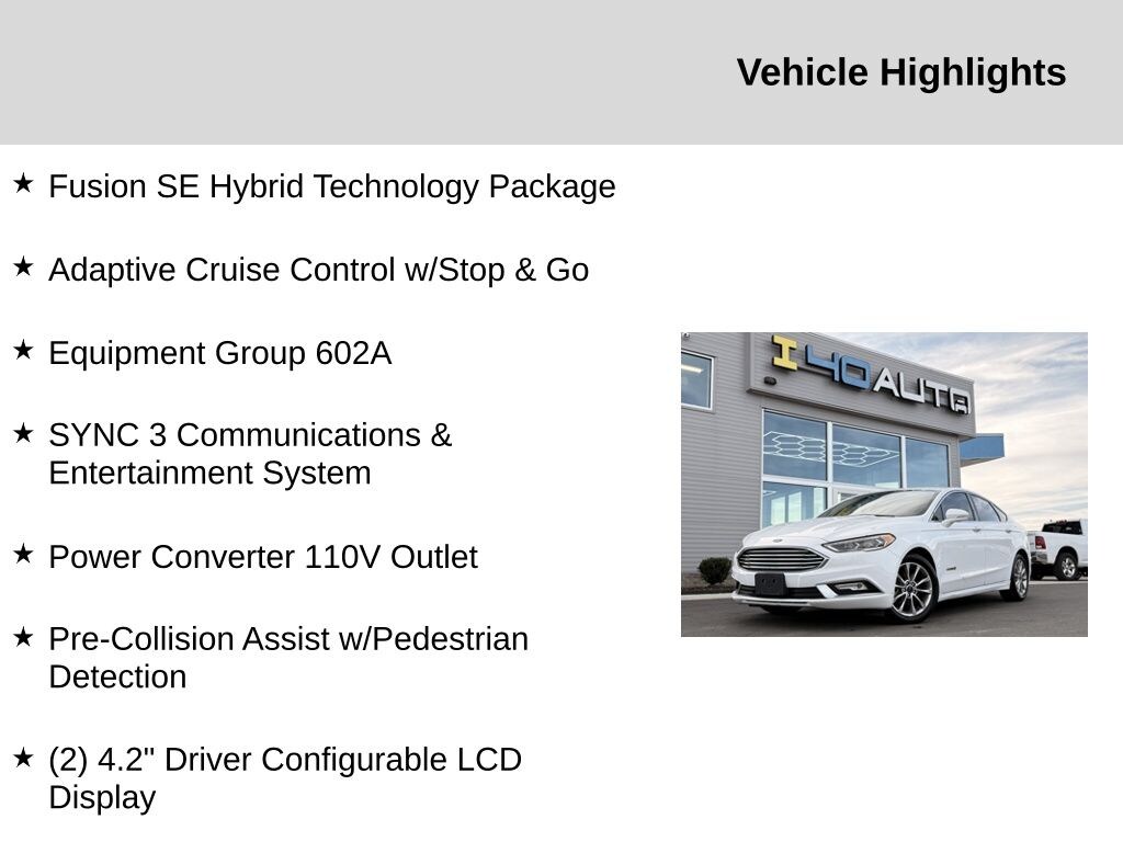 Used 2017 Ford Fusion Hybrid SE Sedan