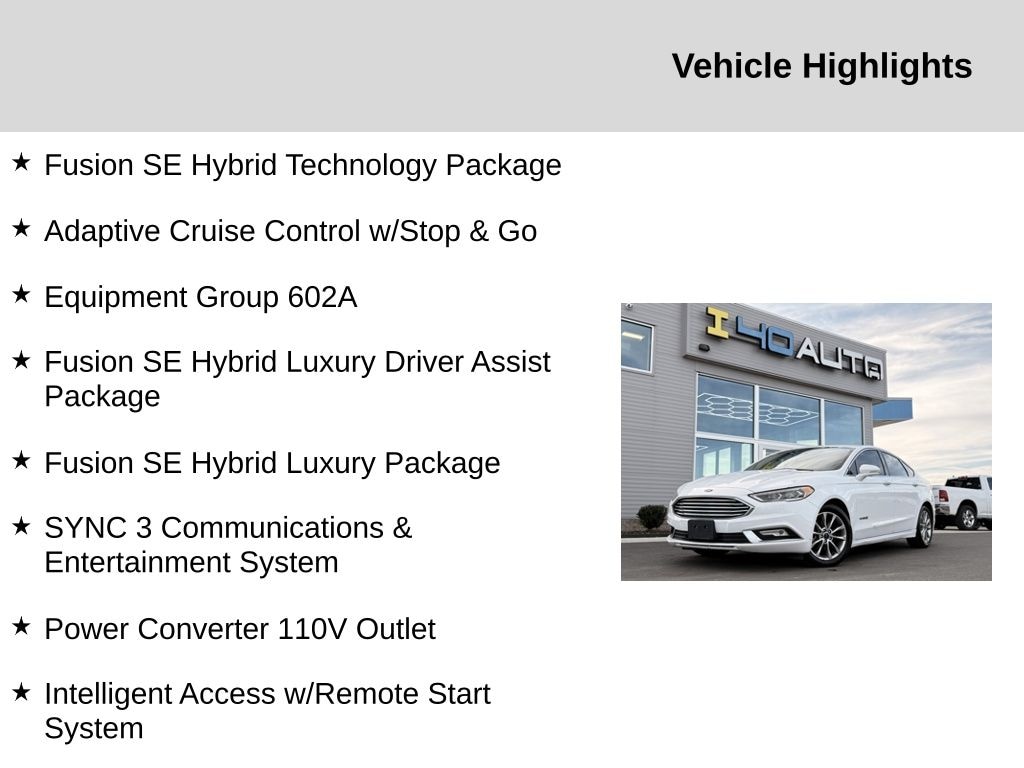 Used 2017 Ford Fusion Hybrid SE Sedan