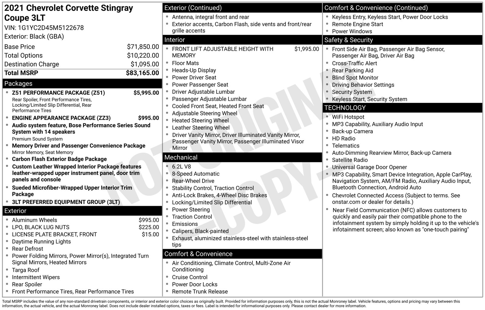 Used 2021 Chevrolet Corvette Stingray Coupe