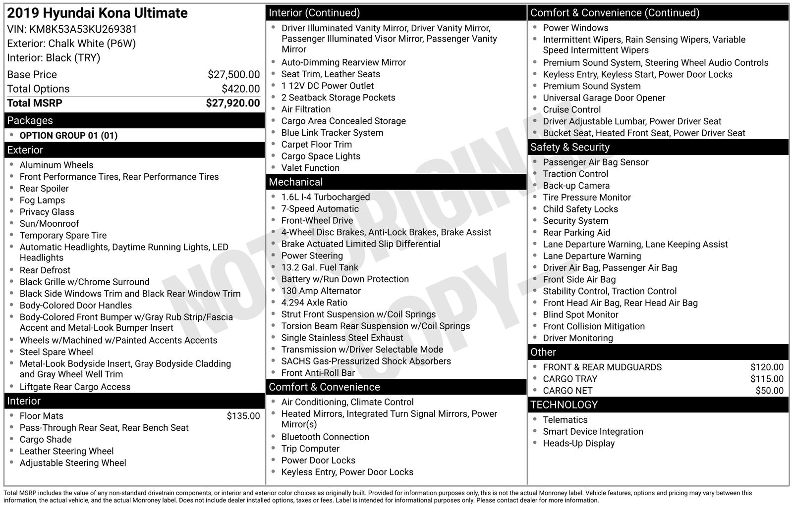 2019 Hyundai Kona Ultimate