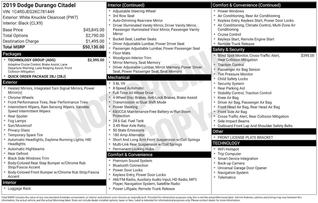 Used 2019 Dodge Durango Citadel SUV