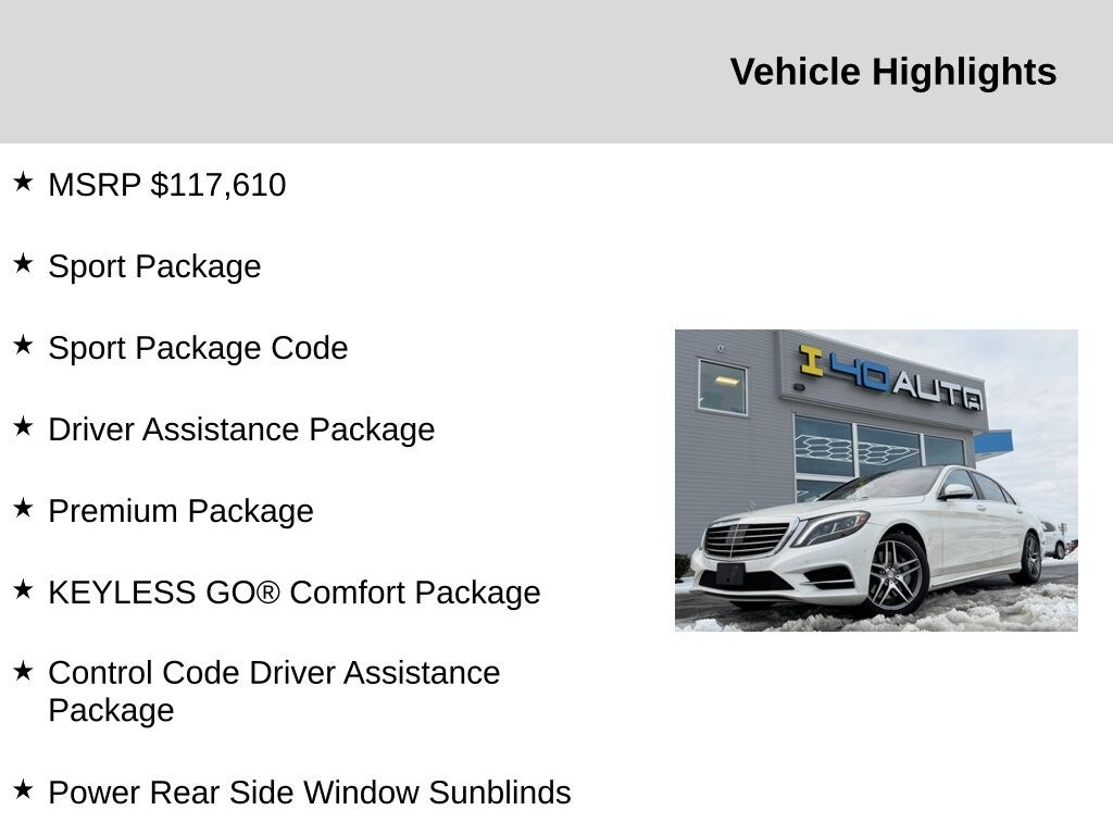 Used 2016 Mercedes-Benz S-Class S 550 Sedan