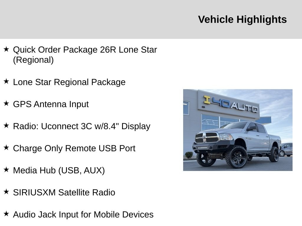Used 2017 Ram 1500 Lone Star Truck