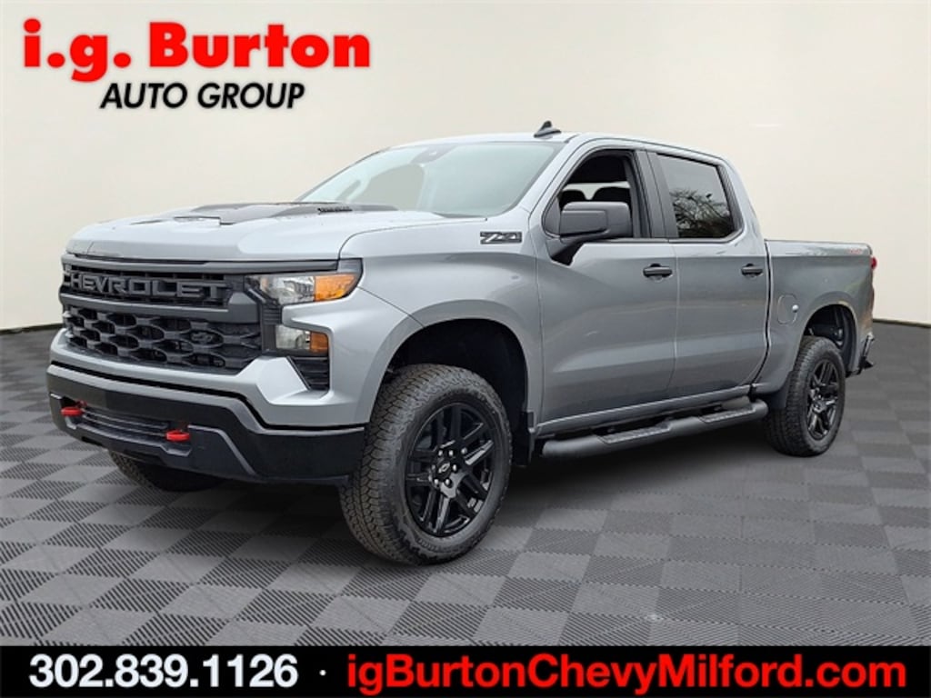 New 2026 Chevrolet Silverado 1500 Custom Trail Boss Truck Crew Cab