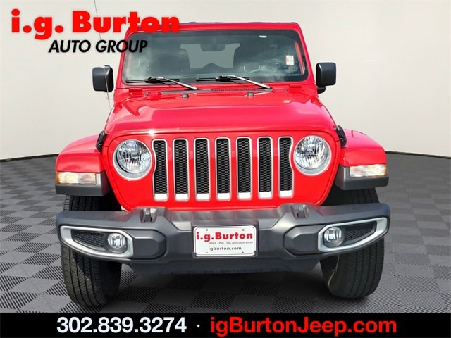 Used 2023 Jeep Wrangler 4-Door Sahara with VIN 1C4HJXENXPW702041 for sale in Milford, DE