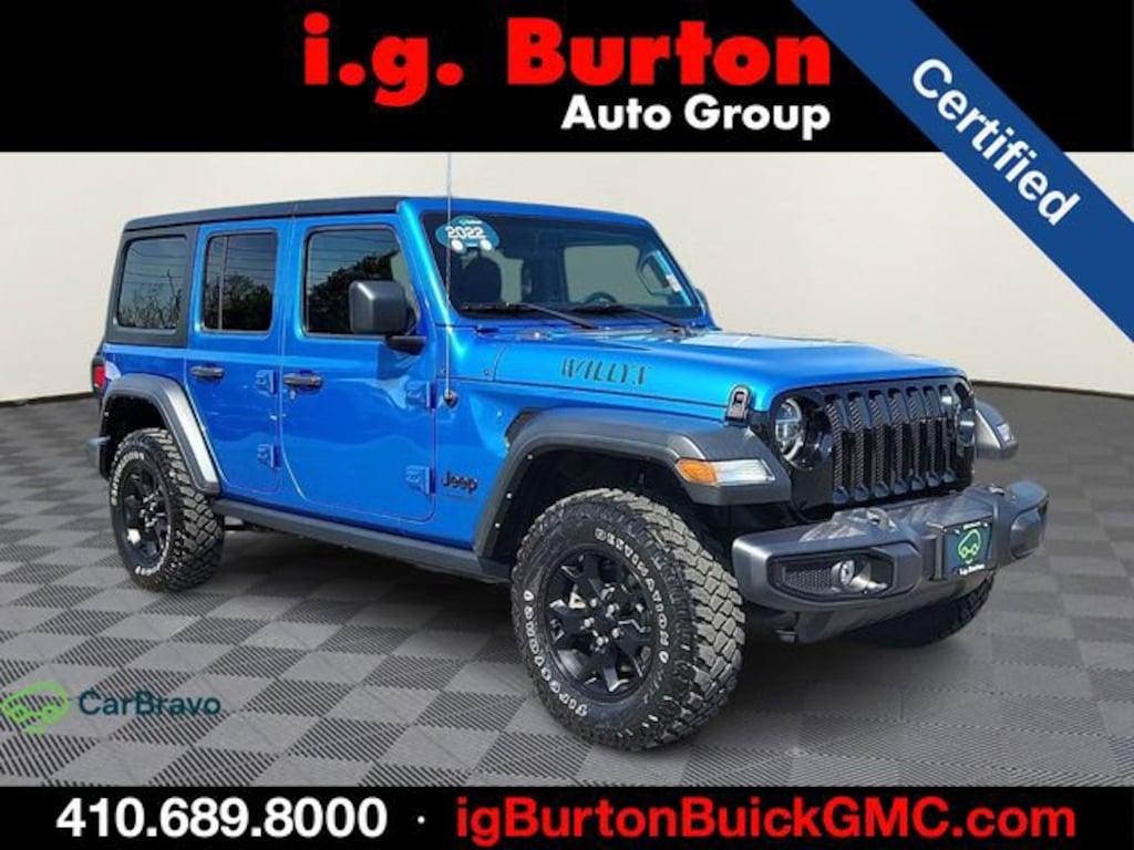 Used 2022 Jeep Wrangler Unlimited Willys 4x4 SUV