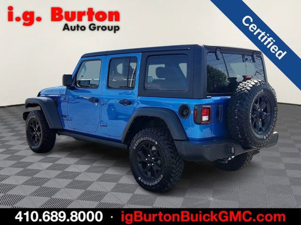 Used 2022 Jeep Wrangler Unlimited Willys 4x4 SUV