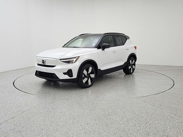 Crystal White Metallic 2023 Volvo XC40 Recharge SUV / Crossover All-Wheel Drive 1-Speed Automatic