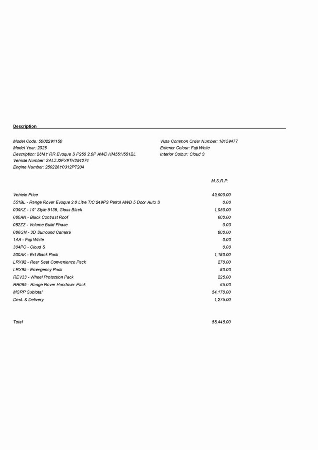 Used 2026 Land Rover Range Rover Evoque S SUV