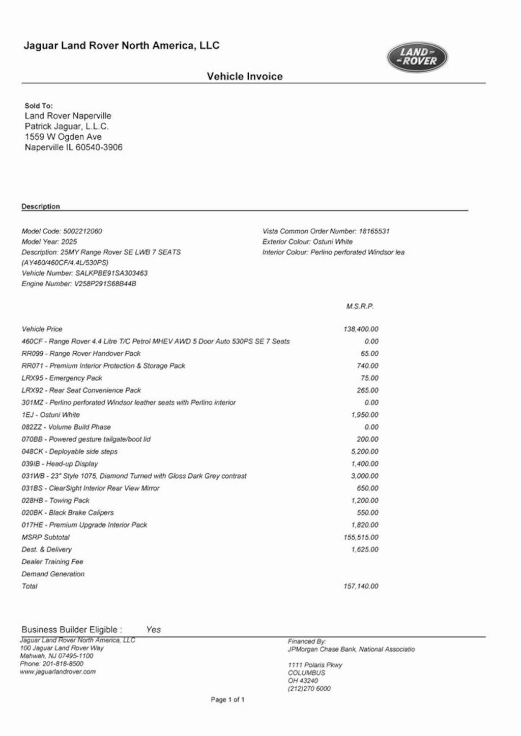 New 2025 Land Rover Range Rover SE SUV