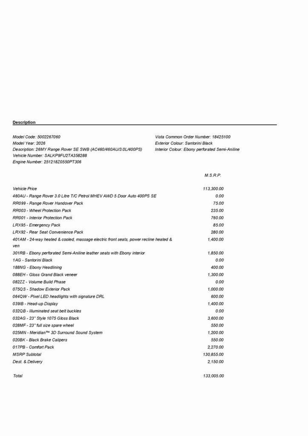New 2026 Land Rover Range Rover SE SUV