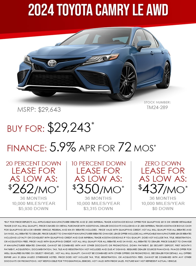 Toyota Lease Deals Special Offers and Finance Offers Available at