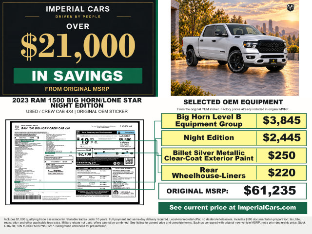 Used 2023 Ram 1500 Big Horn/Lone Star Truck Crew Cab