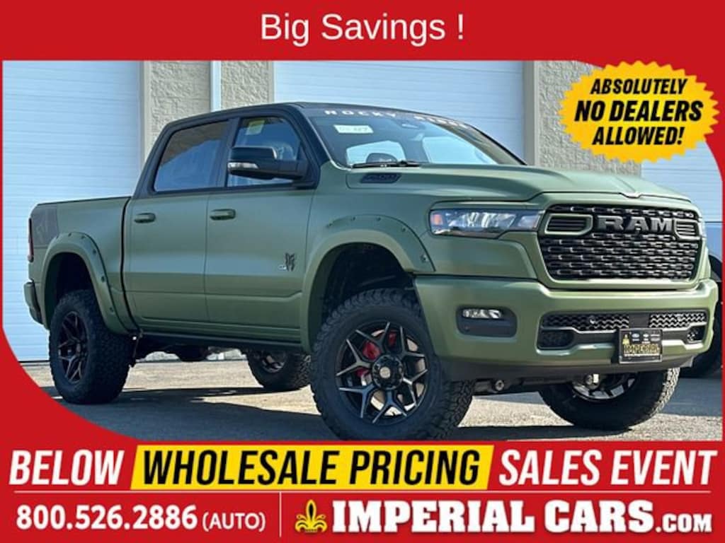 New 2025 Ram 1500 Big Horn Crew Cab 4x4 with Rocky Ridge XP Upfit Pickup