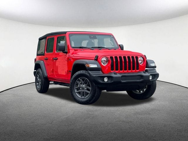 Certified 2024 Jeep Wrangler 4-Door Sport S with VIN 1C4PJXDN5RW192780 for sale in Mendon, MA