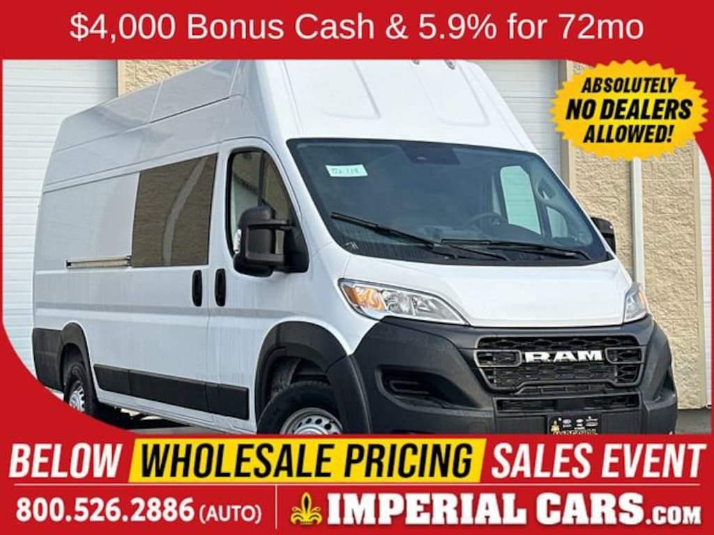 New 2026 Ram ProMaster PROMASTER 3500 TRADESMAN CARGO VAN SUPER HIGH ROOF Cargo Van
