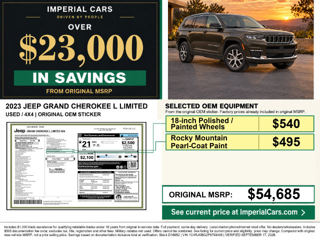 Used 2023 Jeep Grand Cherokee L Limited SUV