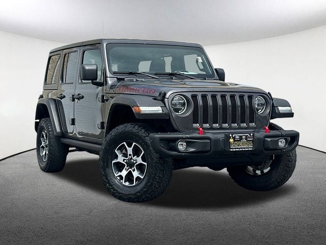 Certified 2022 Jeep Wrangler Unlimited Rubicon with VIN 1C4HJXFG8NW213991 for sale in Mendon, MA