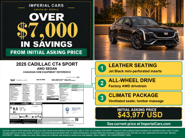 Used 2025 CADILLAC CT4 Sport Sedan