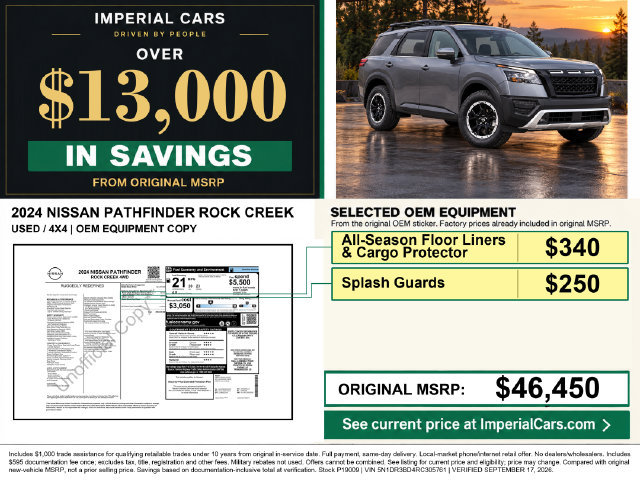 Used 2024 Nissan Pathfinder Rock Creek 4WD SUV