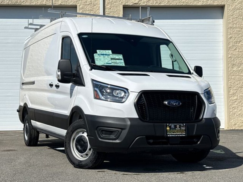 New 2025 Ford Transit-250 Cargo w/Glass Rack Van Medium Roof Van