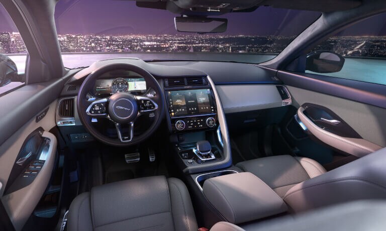 2022 Jaguar E-PACE interior front with infotainment system