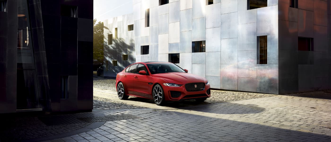 2020 Jaguar XE parked outside a building