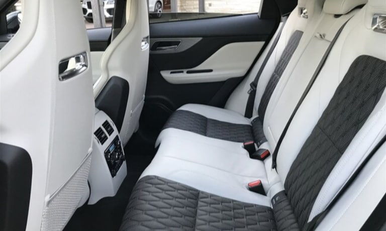2020 Jaguar F-PACE SVR interior backseat view