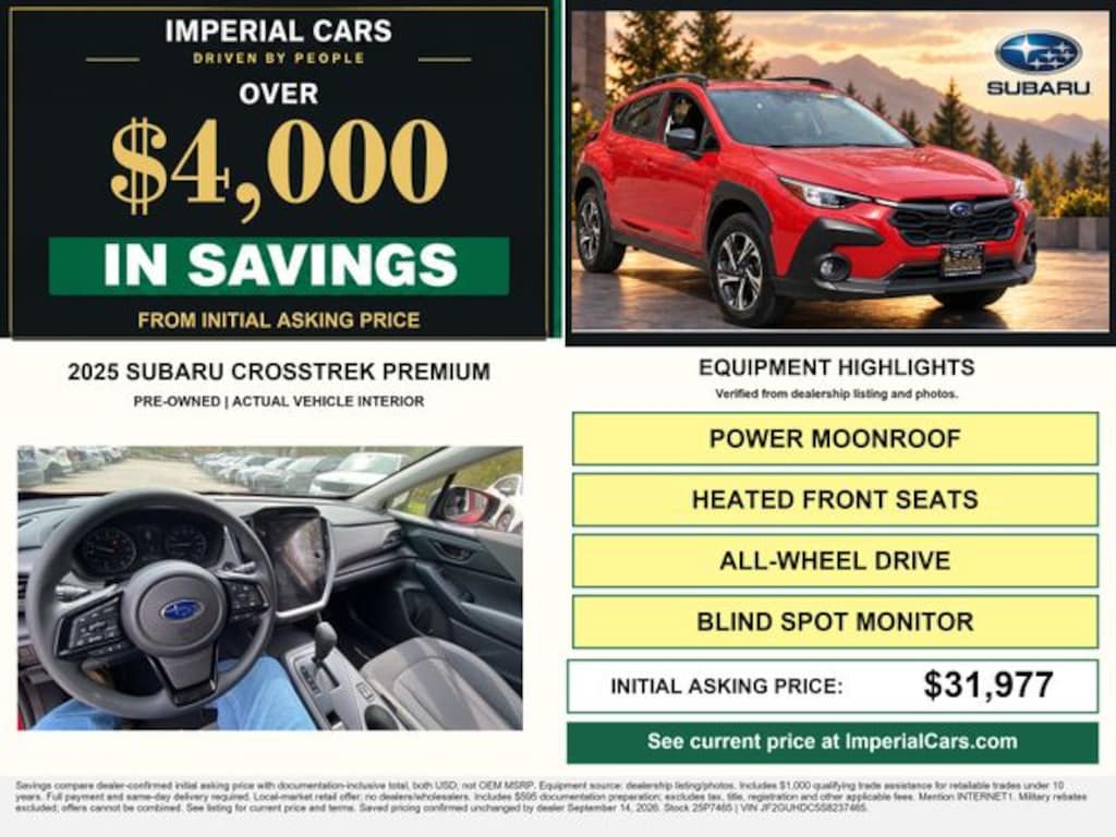 Certified 2025 Subaru Crosstrek Premium SUV