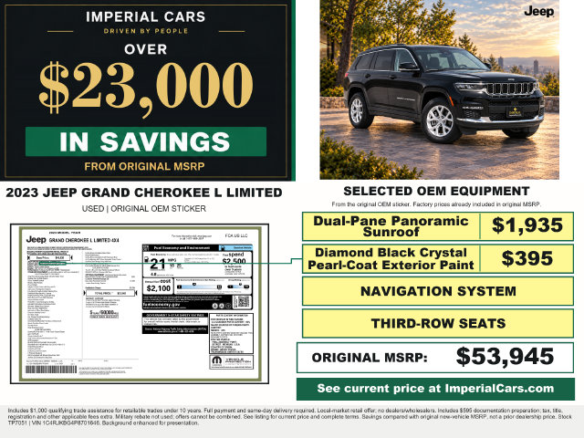 Used 2023 Jeep Grand Cherokee L Limited SUV