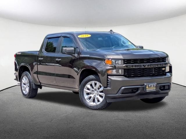 Used 2021 Chevrolet Silverado 1500 Custom with VIN 3GCPYBEH1MG171343 for sale in Milford, MA