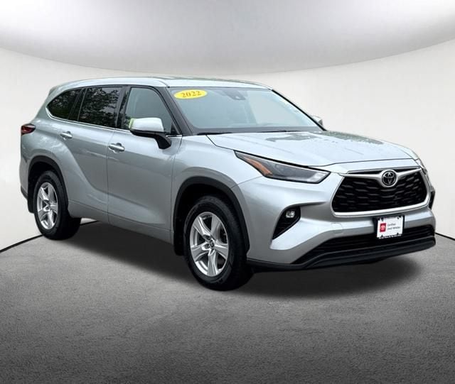 Certified 2022 Toyota Highlander LE with VIN 5TDBZRBH6NS566013 for sale in Milford, MA