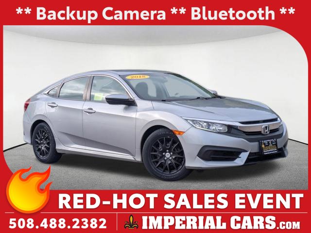 Used 2018 Honda Civic LX with VIN 19XFC2F59JE206863 for sale in Milford, MA