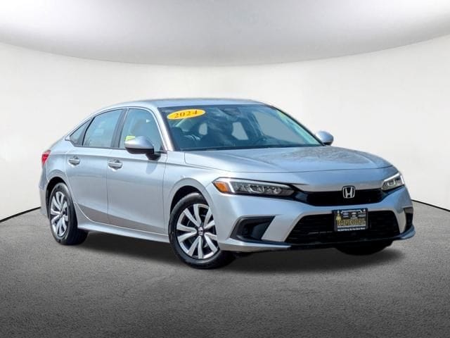 Used 2024 Honda Civic LX with VIN 2HGFE2F2XRH521804 for sale in Milford, MA