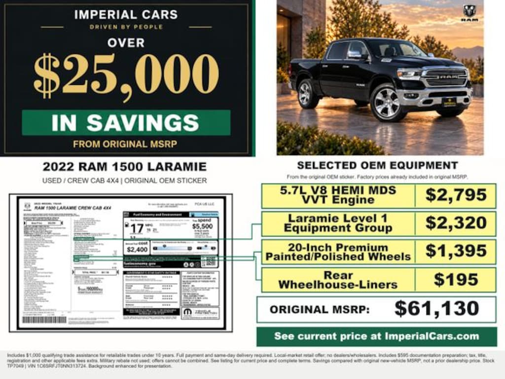 Used 2022 Ram 1500 Laramie Truck