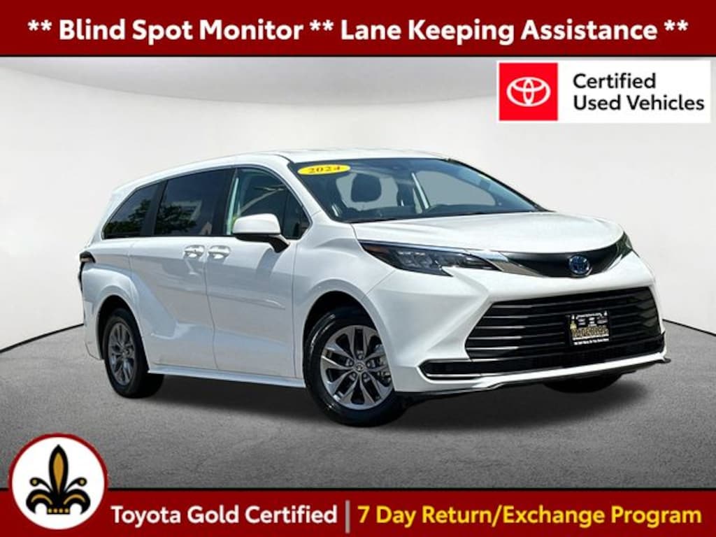 Certified 2024 Toyota Sienna LE Minivan/Van