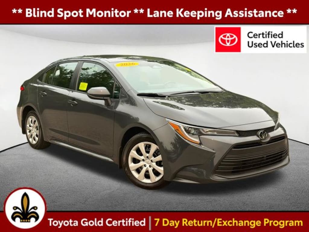 Certified 2026 Toyota Corolla LE Sedan