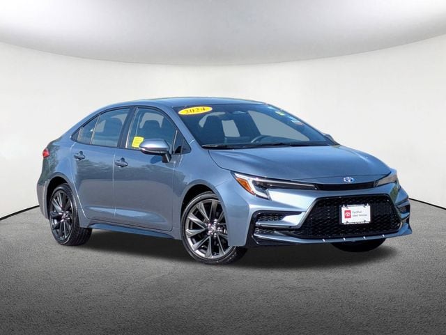 Certified 2024 Toyota Corolla SE with VIN JTDBCMFE7R3038489 for sale in Milford, MA