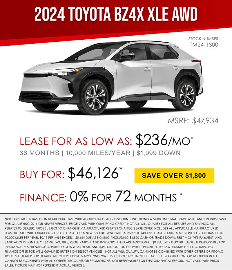 Toyota Lease Deals Special Offers and Finance Offers Available at ...