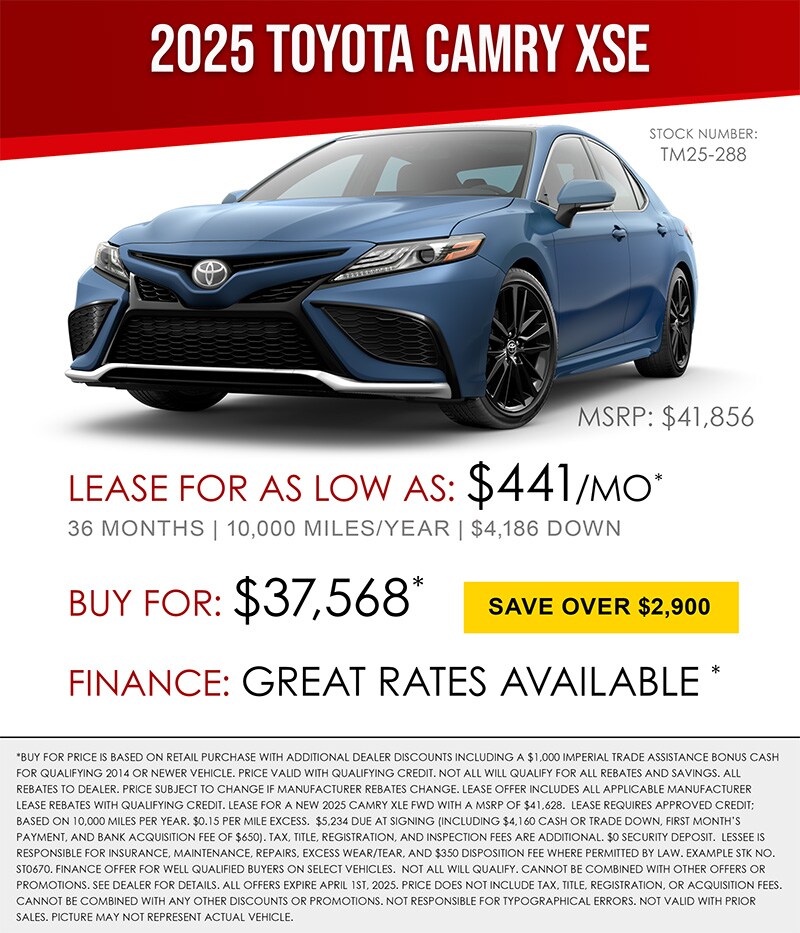 Toyota Lease Deals Special Offers and Finance Offers Available at ...