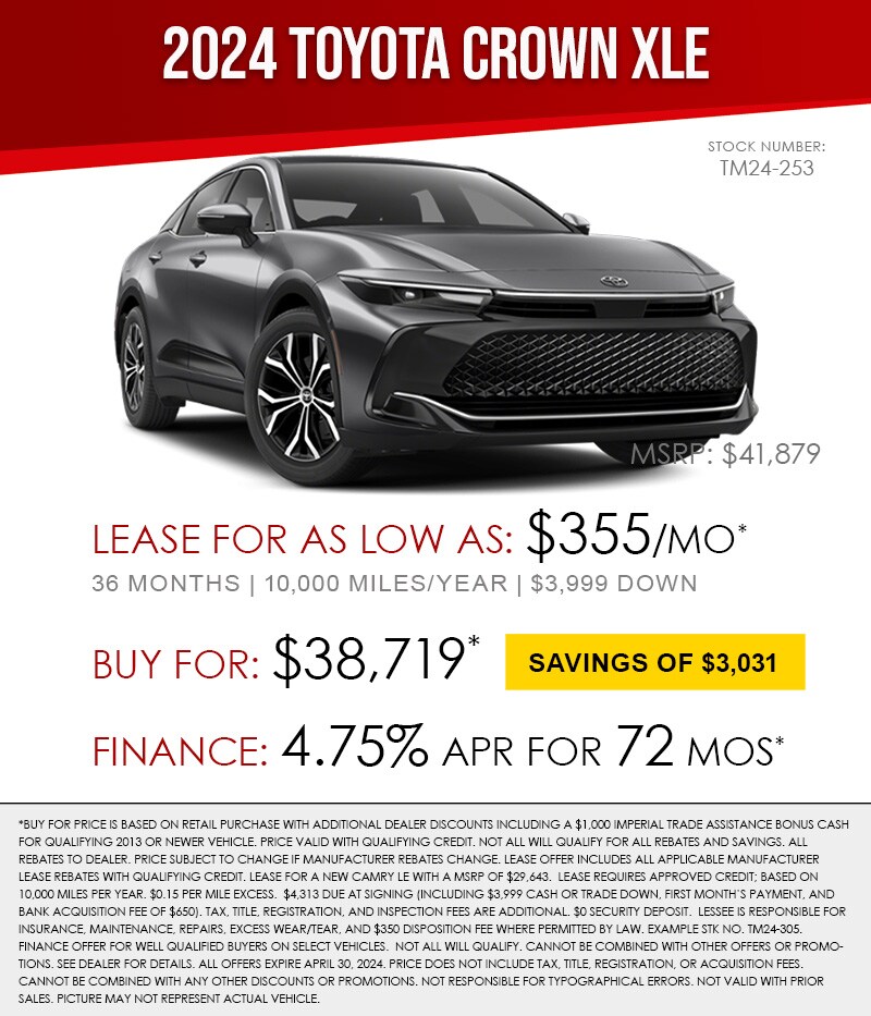 Toyota Lease Deals, Specials, and Finance Offers | Imperial Toyota