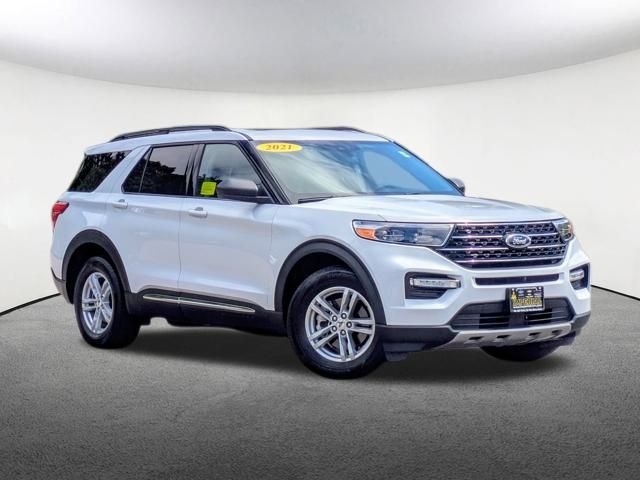Used 2021 Ford Explorer XLT with VIN 1FMSK8DH0MGA58135 for sale in Milford, MA