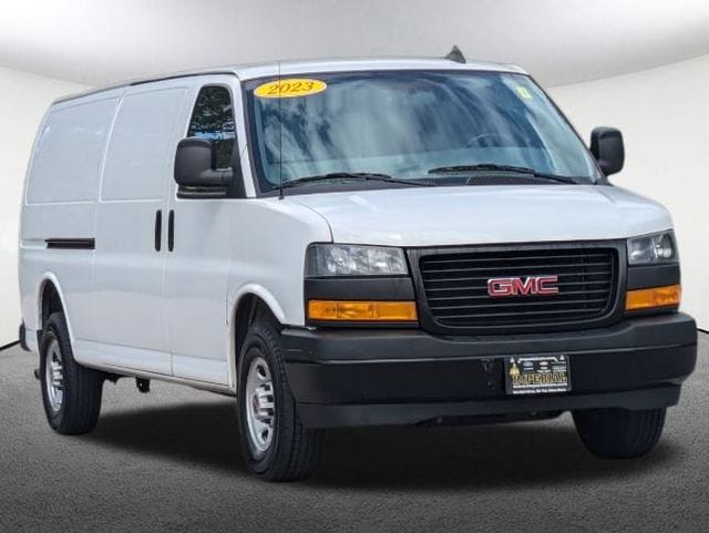 Used 2023 GMC Savana Cargo Work Van with VIN 1GTW7BFP5P1108138 for sale in Milford, MA