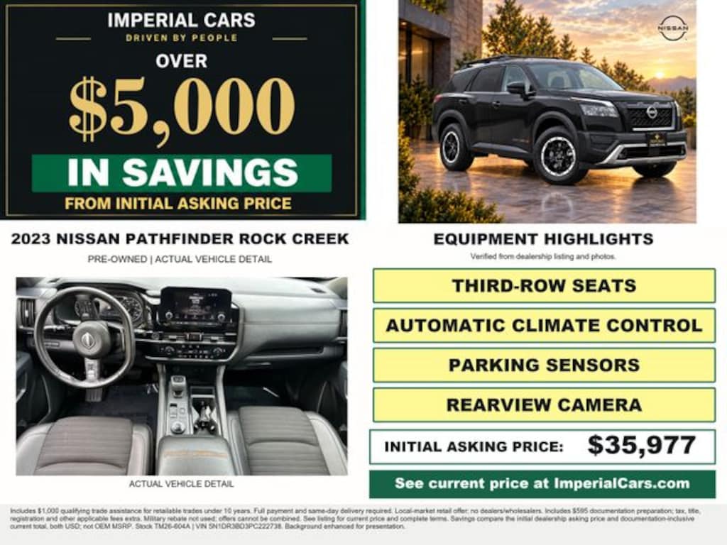 Used 2023 Nissan Pathfinder Rock Creek SUV